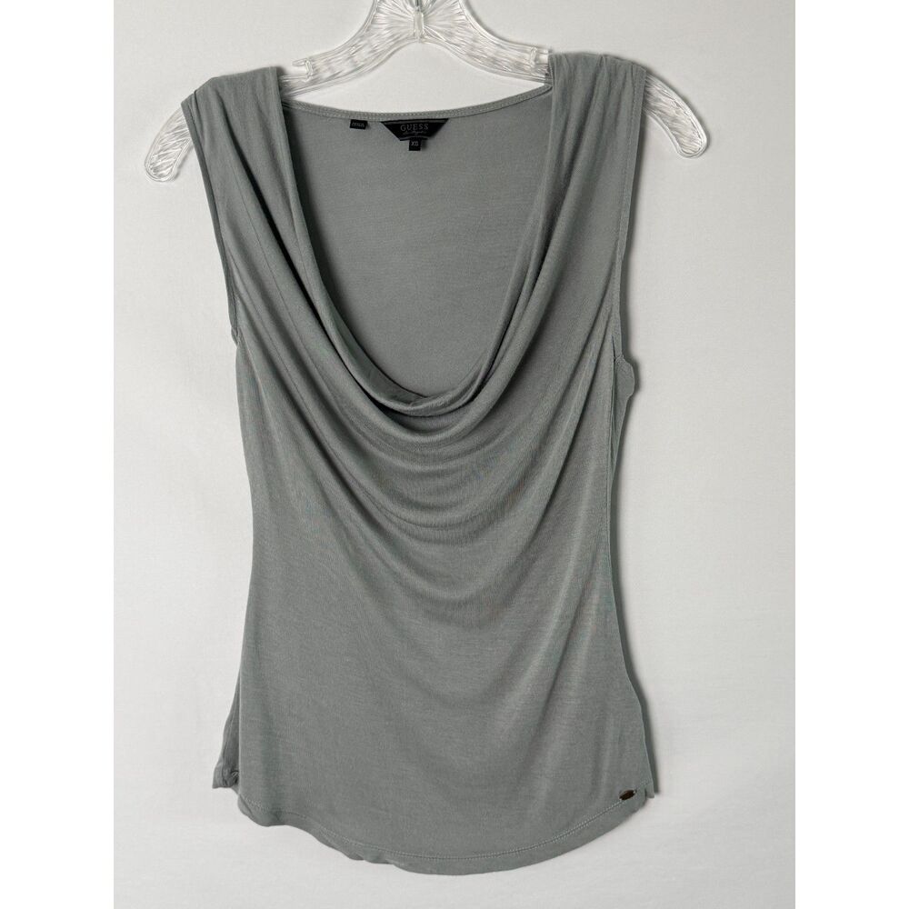 Guess by Marciano Gray Cowl Neck Sleeveless Top XS